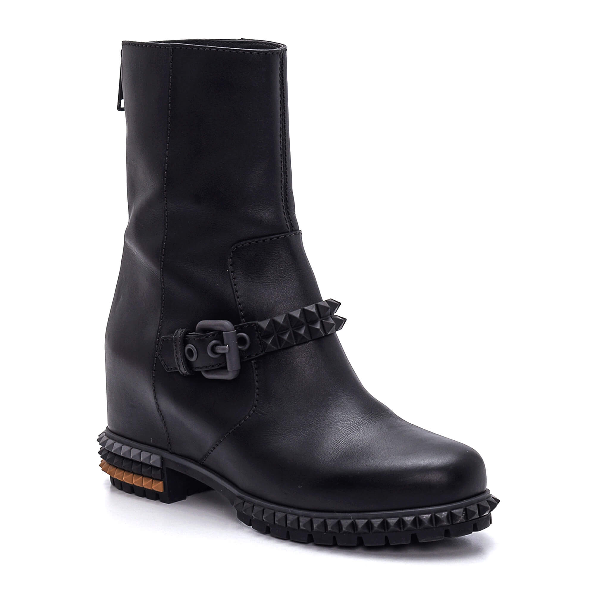 Fendi - Black Leather Stud Boots 